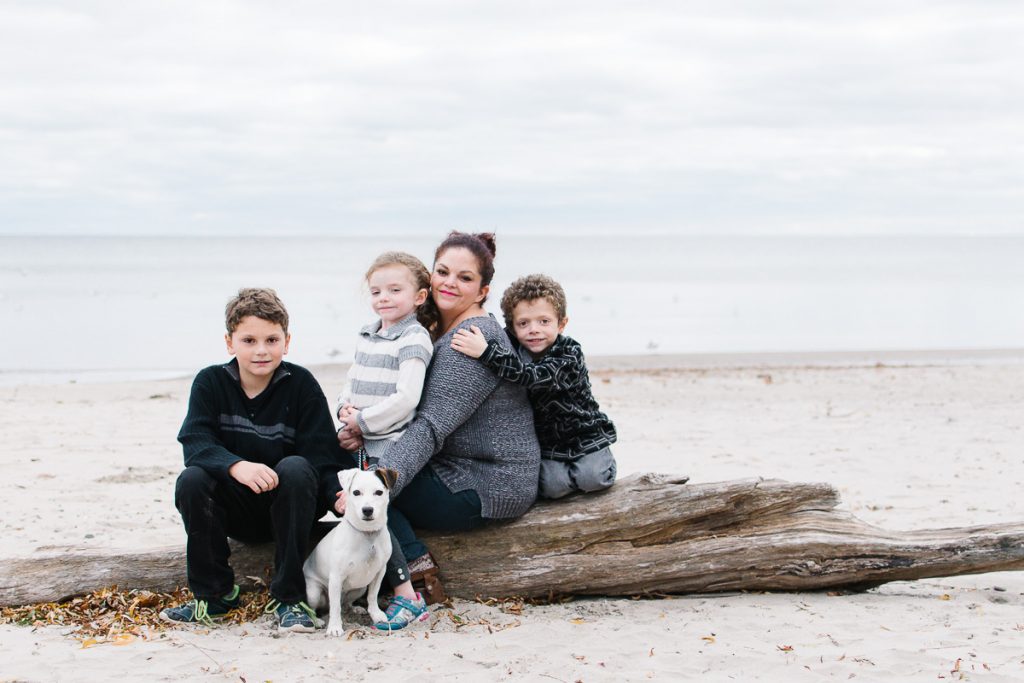 Winter Beach Family Portrait